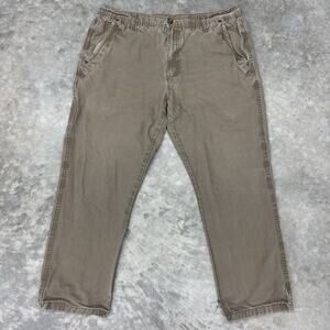 Outdoor Life Pants Mens Sz 38x30 Tan Khaki Cotton Casual Durable Workwear Fall